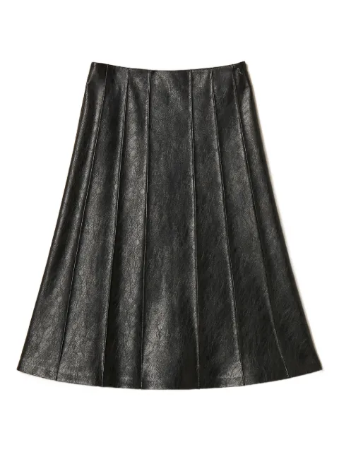 TWINSET pleated-effetc midi skirt