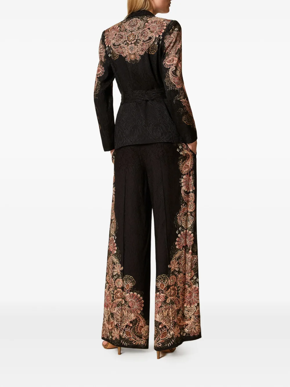 TWINSET Broek met paisley-print Zwart