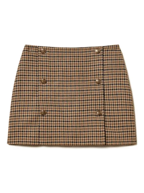 TWINSET checked buttoned mini skirt