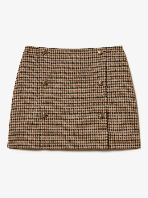 TWINSET checked buttoned mini skirt