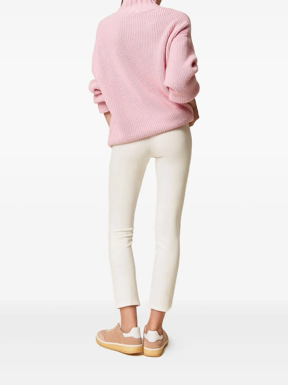 TWINSET Broek met satijnen detail Wit