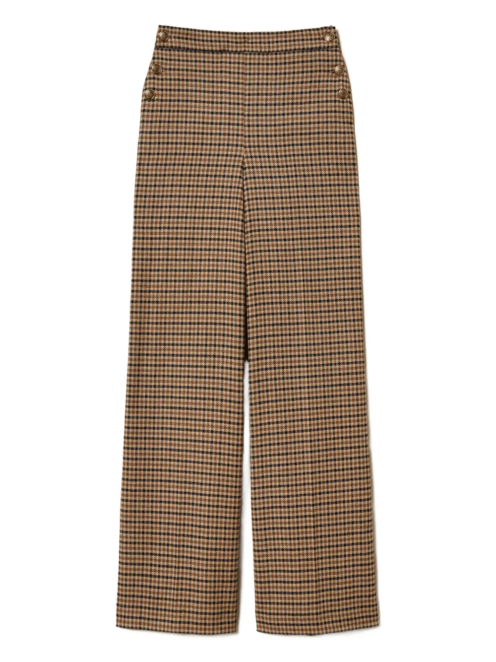 TWINSET checked button-fastening trousers | Brown | Image 1