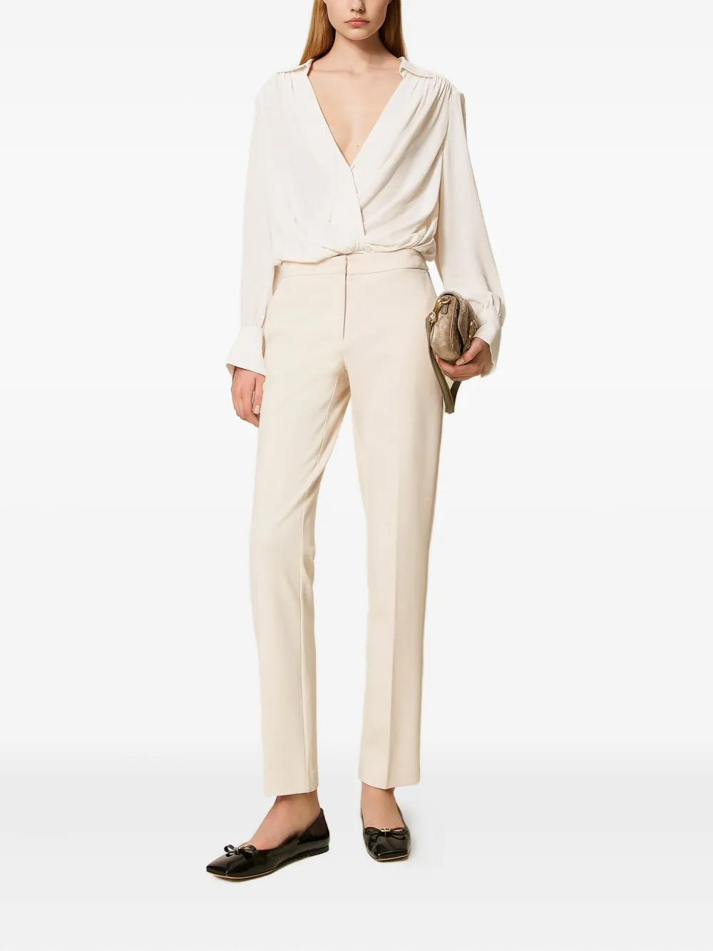 TWINSET Geplooide broek - Wit