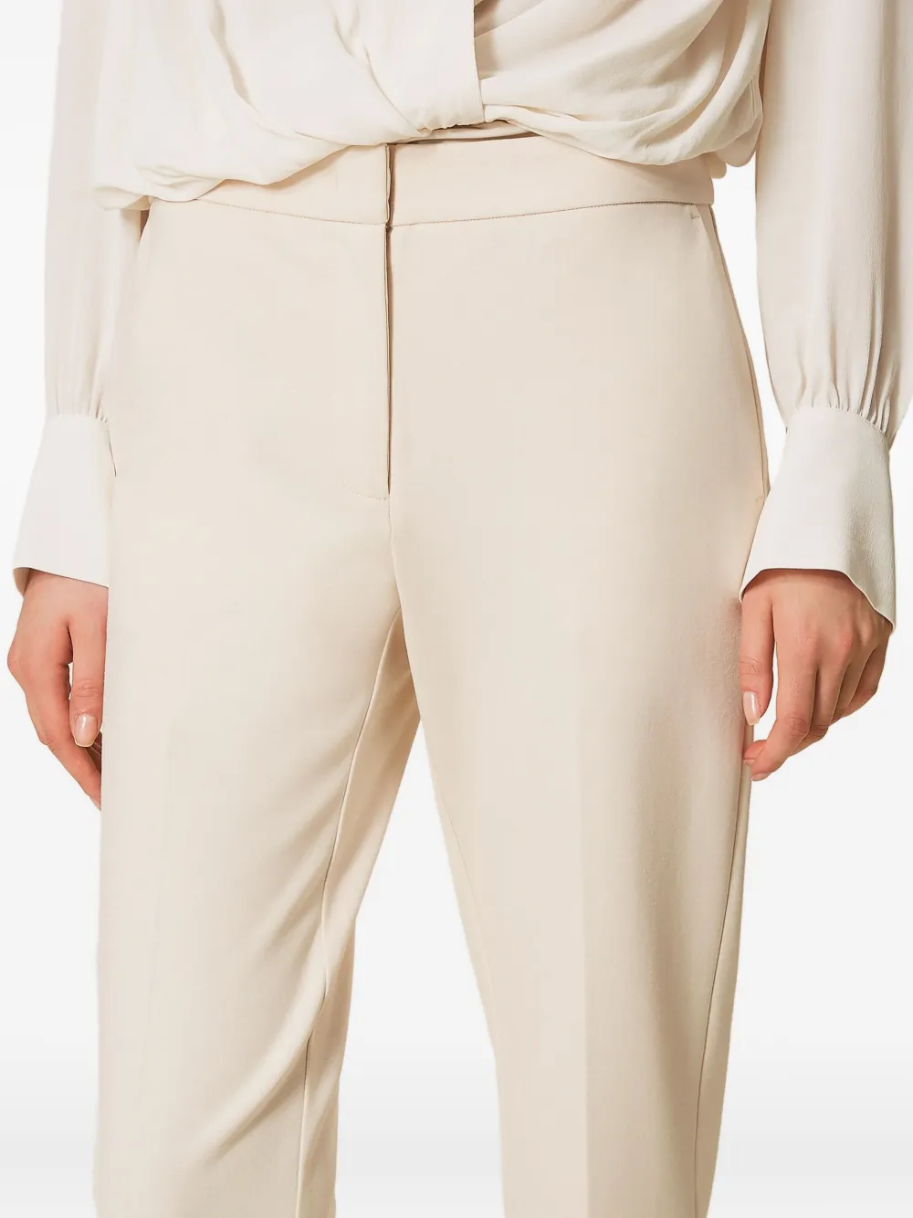 TWINSET Geplooide broek Wit