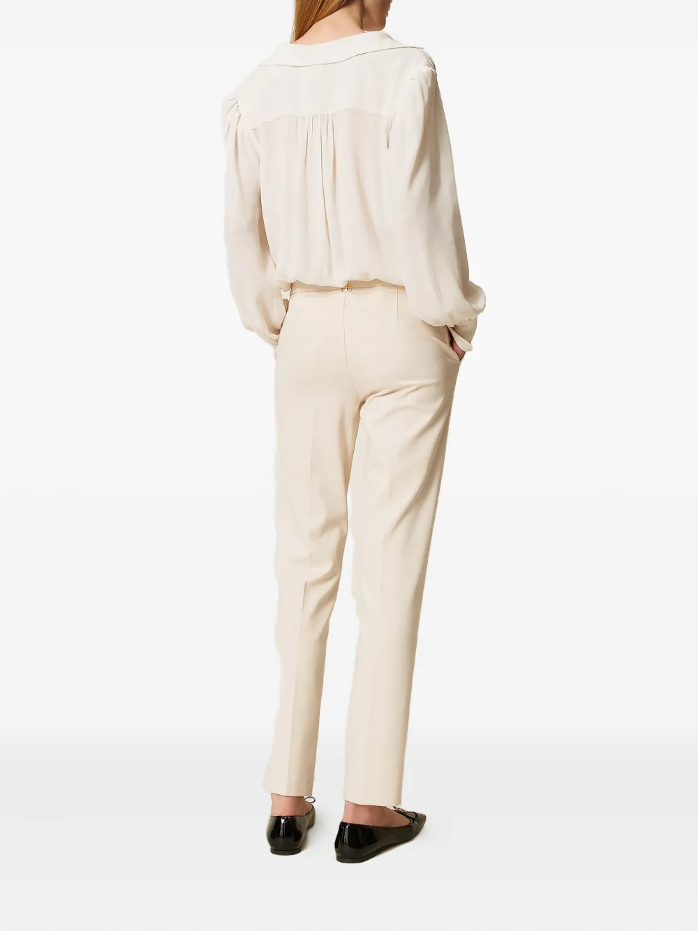 TWINSET Geplooide broek Wit