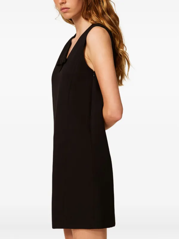 TWINSET リボンディテール ノースリーブ ミニドレス