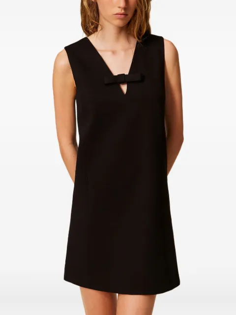 TWINSET bow-detail sleeveless mini dress