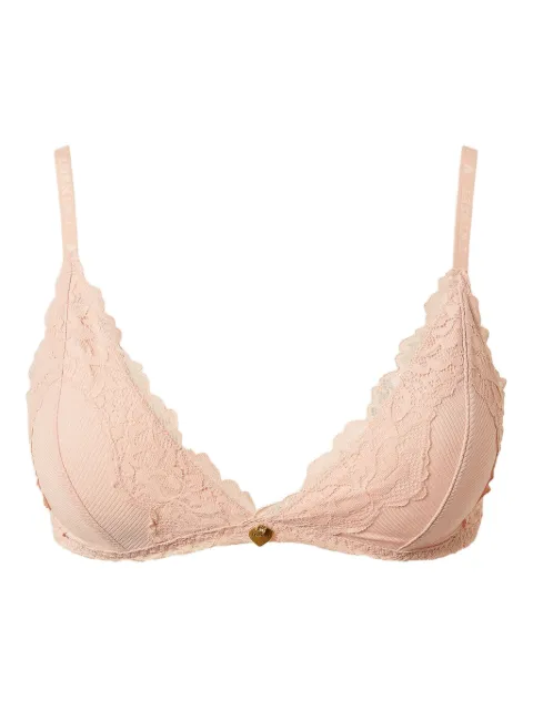 TWINSET ribbed lace triangle bra