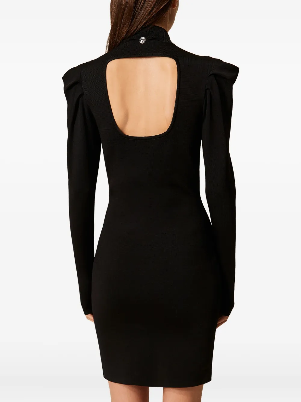 TWINSET Mini-jurk met gedrapeerde mouwen Zwart