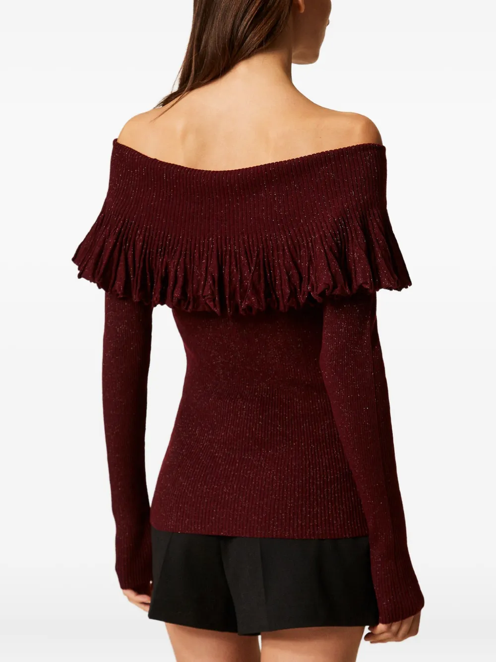 TWINSET Off-shoulder top Rood