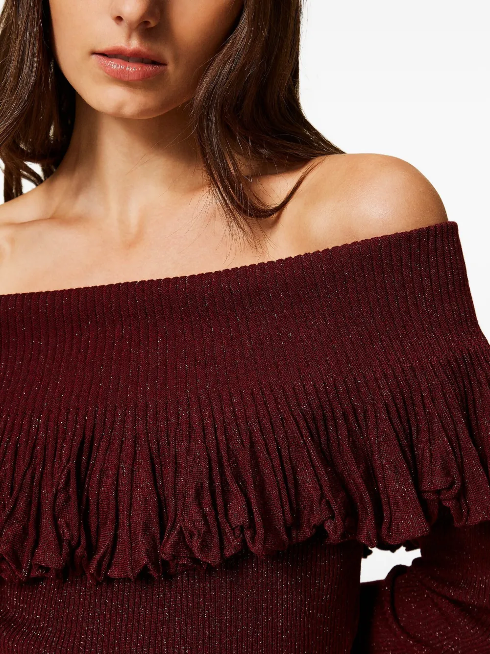 TWINSET Off-shoulder top Rood