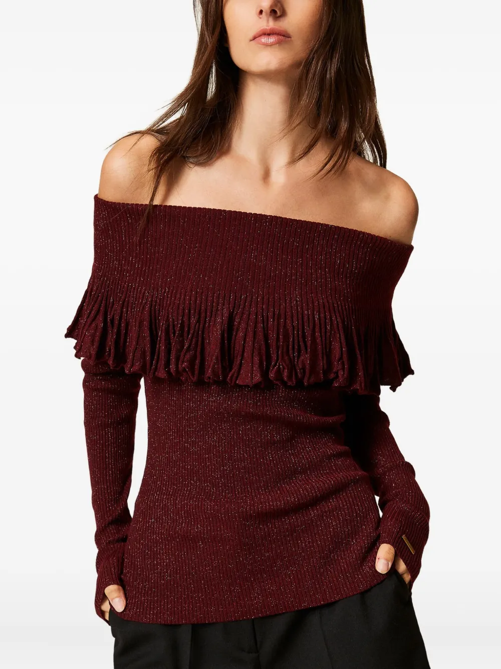 TWINSET off-shoulder ruffled top | T-Shirts & Jersey Shirts | Image 2
