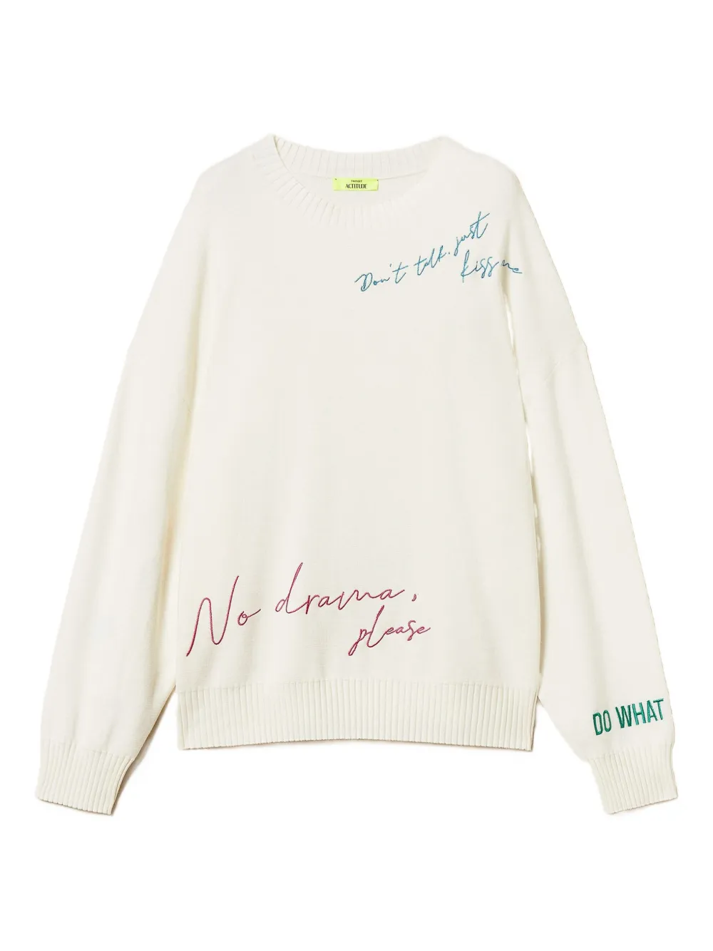 TWINSET embroidered-letters sweater | White | Image 1