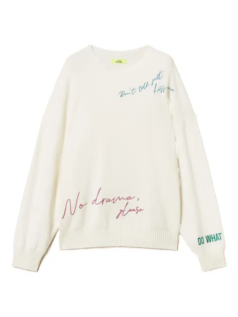 TWINSET embroidered-letters sweater