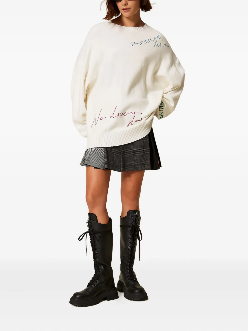 TWINSET embroidered-letters sweater | Knitted Sweaters | Image 2