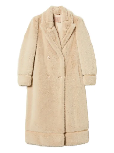 TWINSET double-breasted faux-fur coat