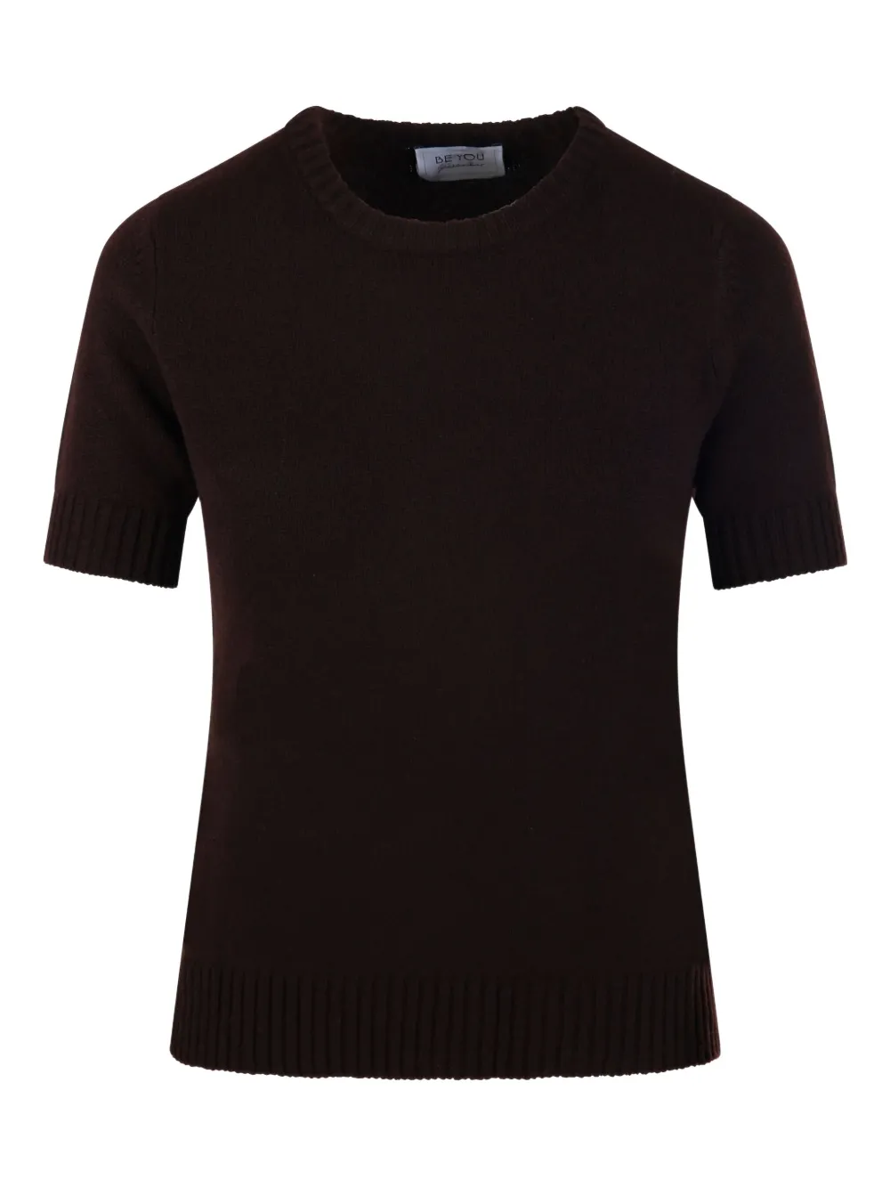 BeYou short-sleeve round-neck jumper | Brown | Image 1