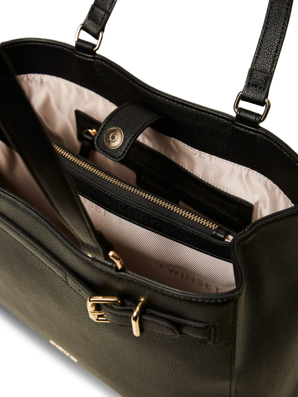 TWINSET Shopper met gespsluiting Zwart
