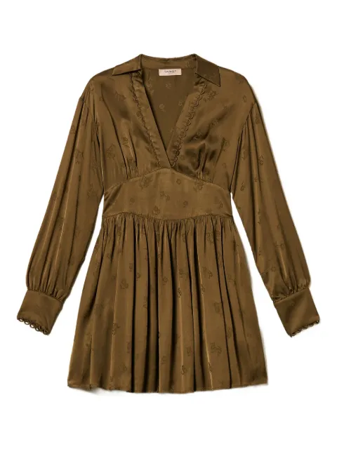 TWINSET jacquard floral-pattern mini dress