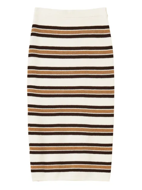 TWINSET striped knit midi skirt