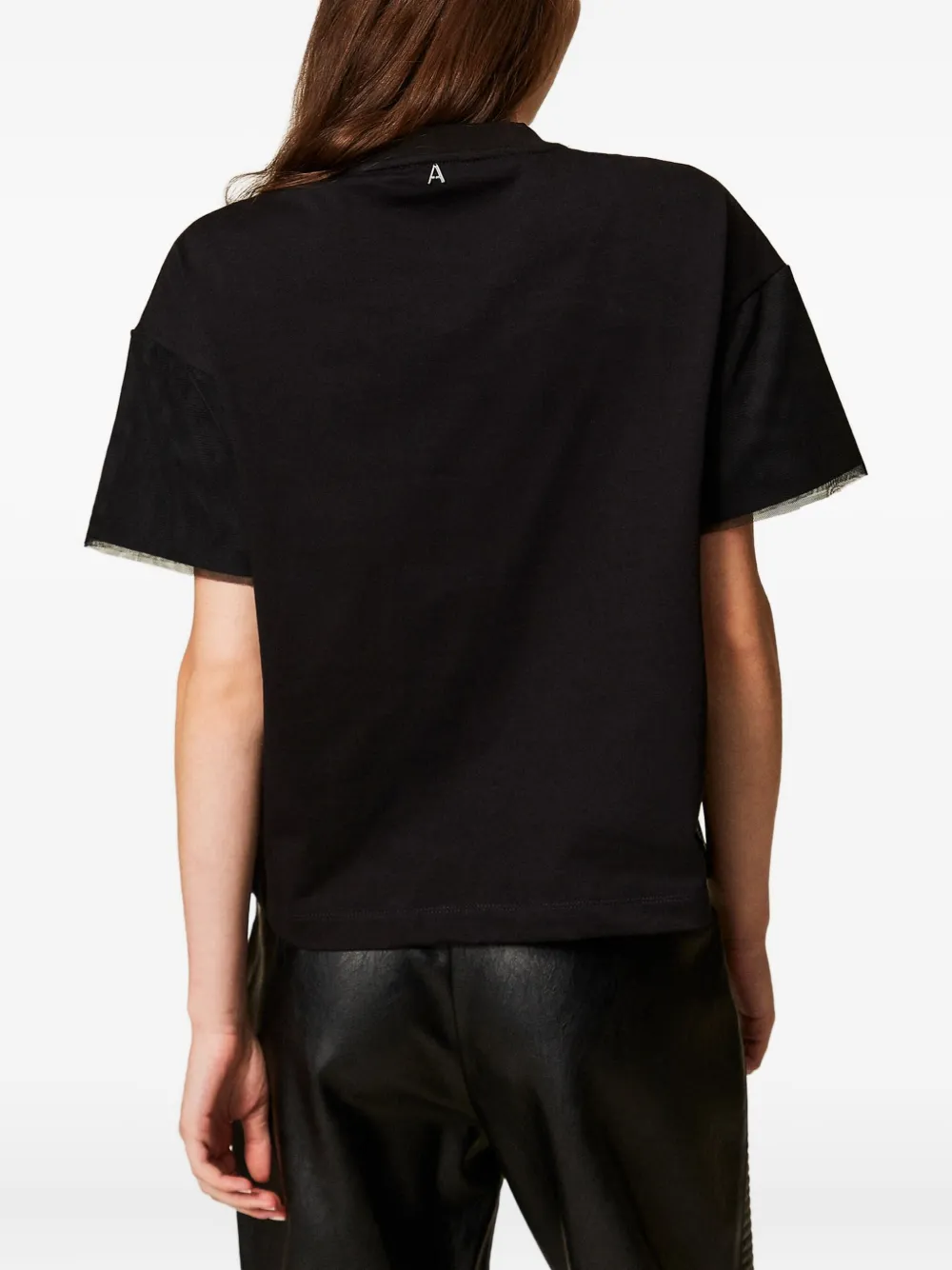 TWINSET T-shirt met borduurwerk Zwart