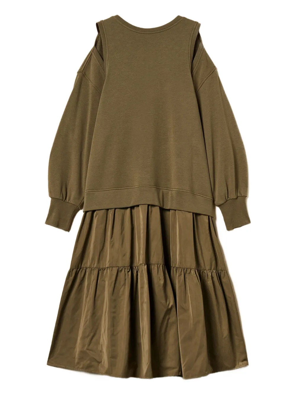 TWINSET Midi-jurk met uitgesneden schouders Groen
