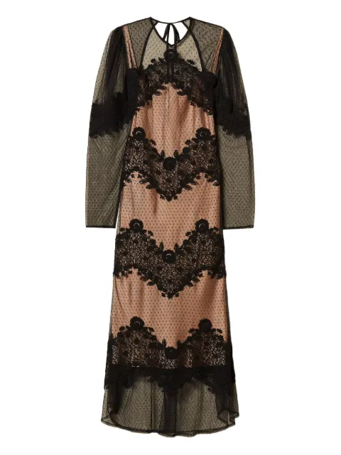 TWINSET lace-detail tulle dress