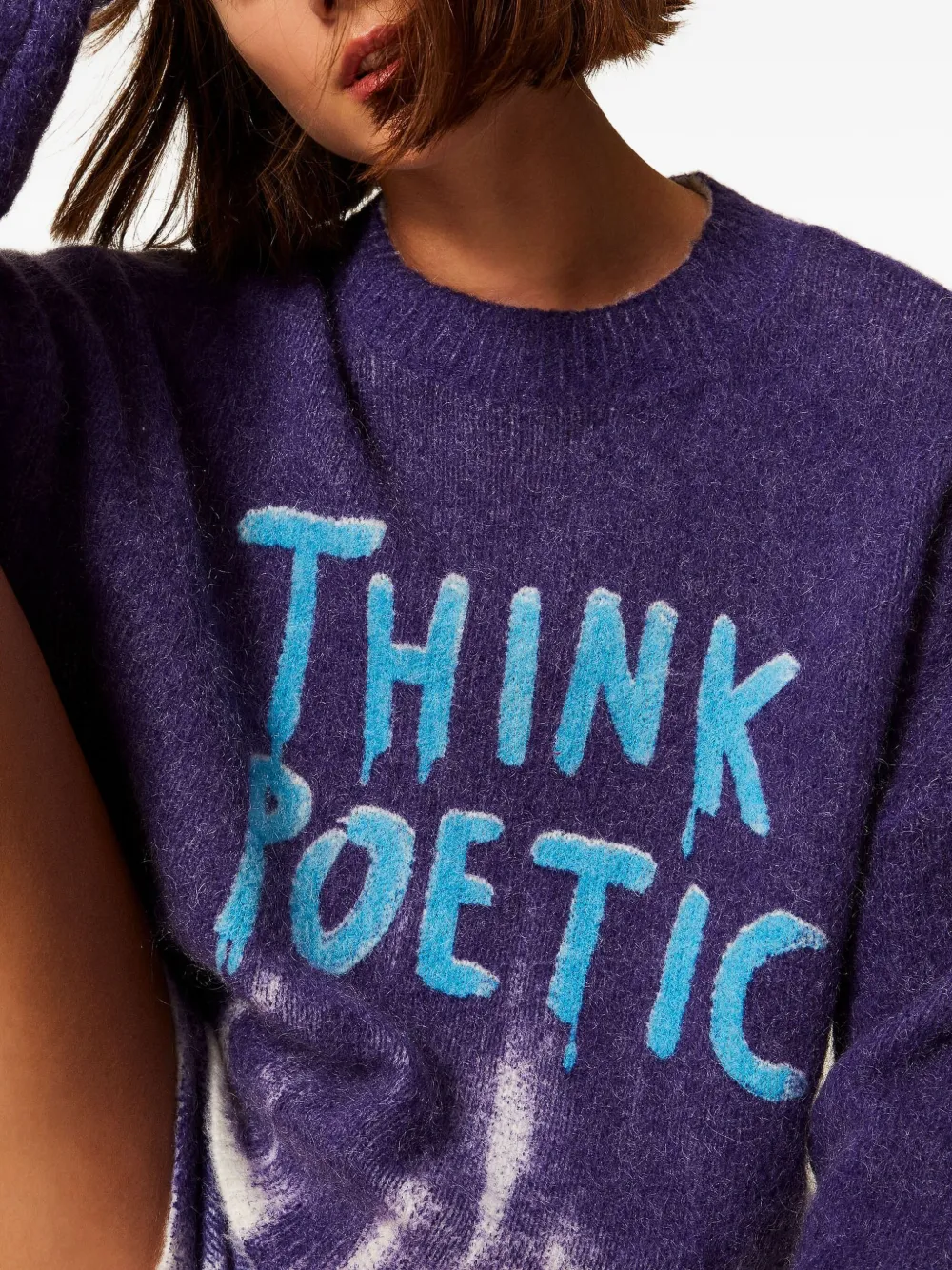 TWINSET Trui met letterprint Paars
