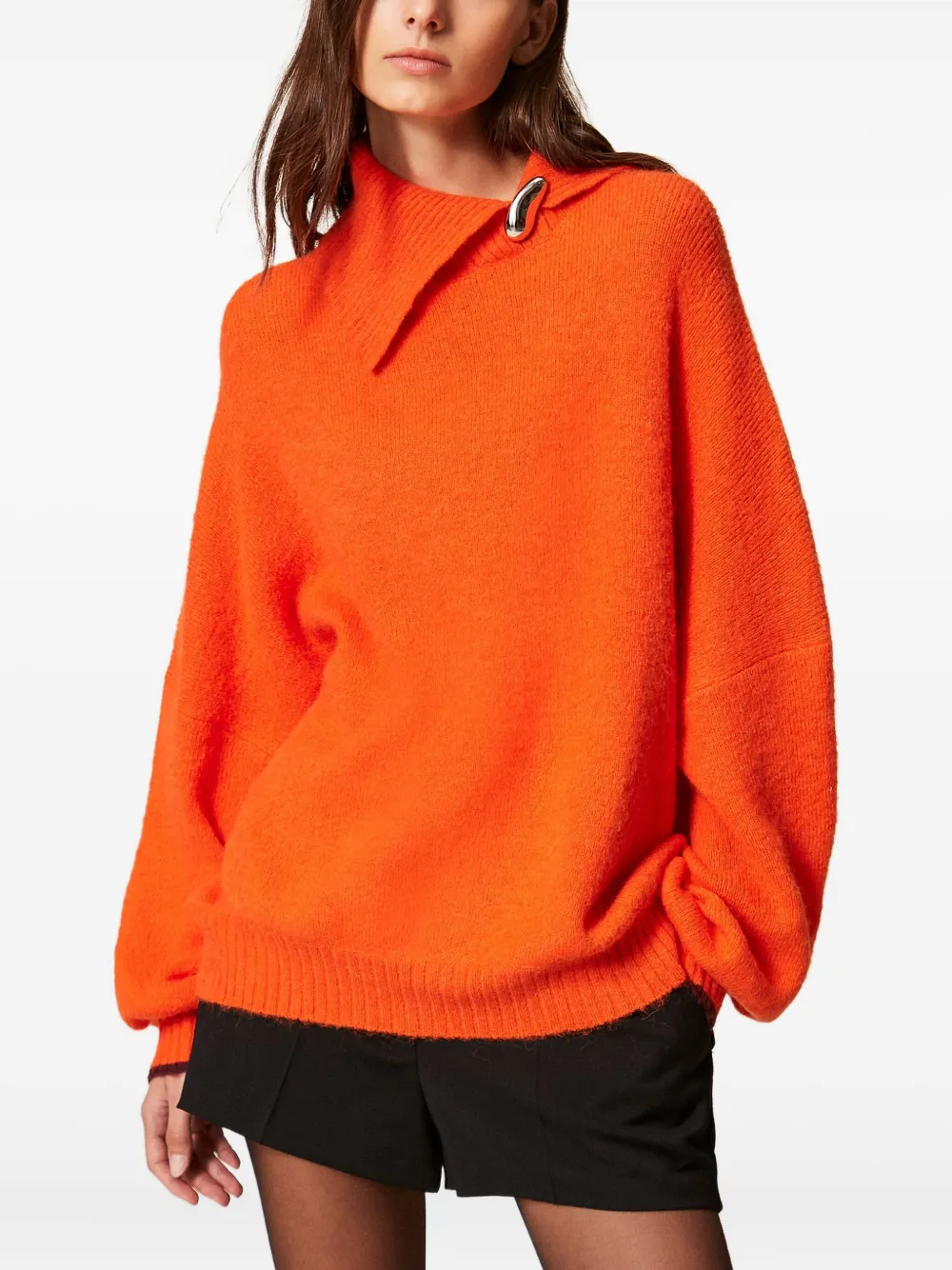 TWINSET Rollkragenpullover mit Brosche | Pullover | Image 2