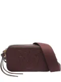 PINKO embossed-logo zip-top mini bag - Brown