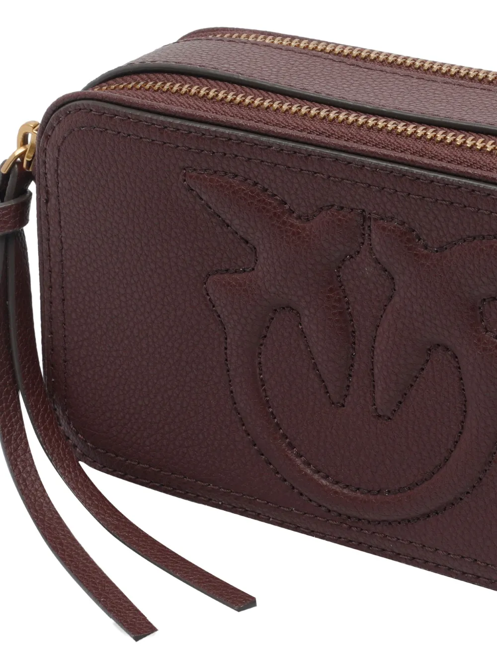 PINKO embossed-logo zip-top mini bag Bruin