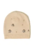 TWINSET embellished knitted beanie hat - Neutrals