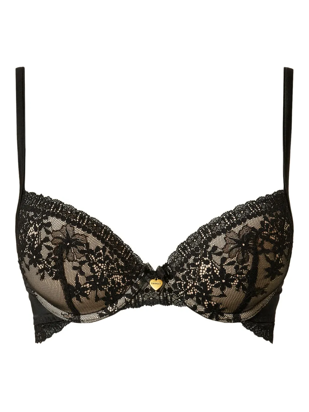 Twinset Lace Push-up Bra In Black