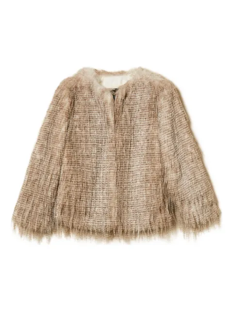 TWINSET fringed faux-fur jacket 