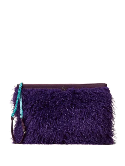 TWINSET Myfo faux-fur clutch bag