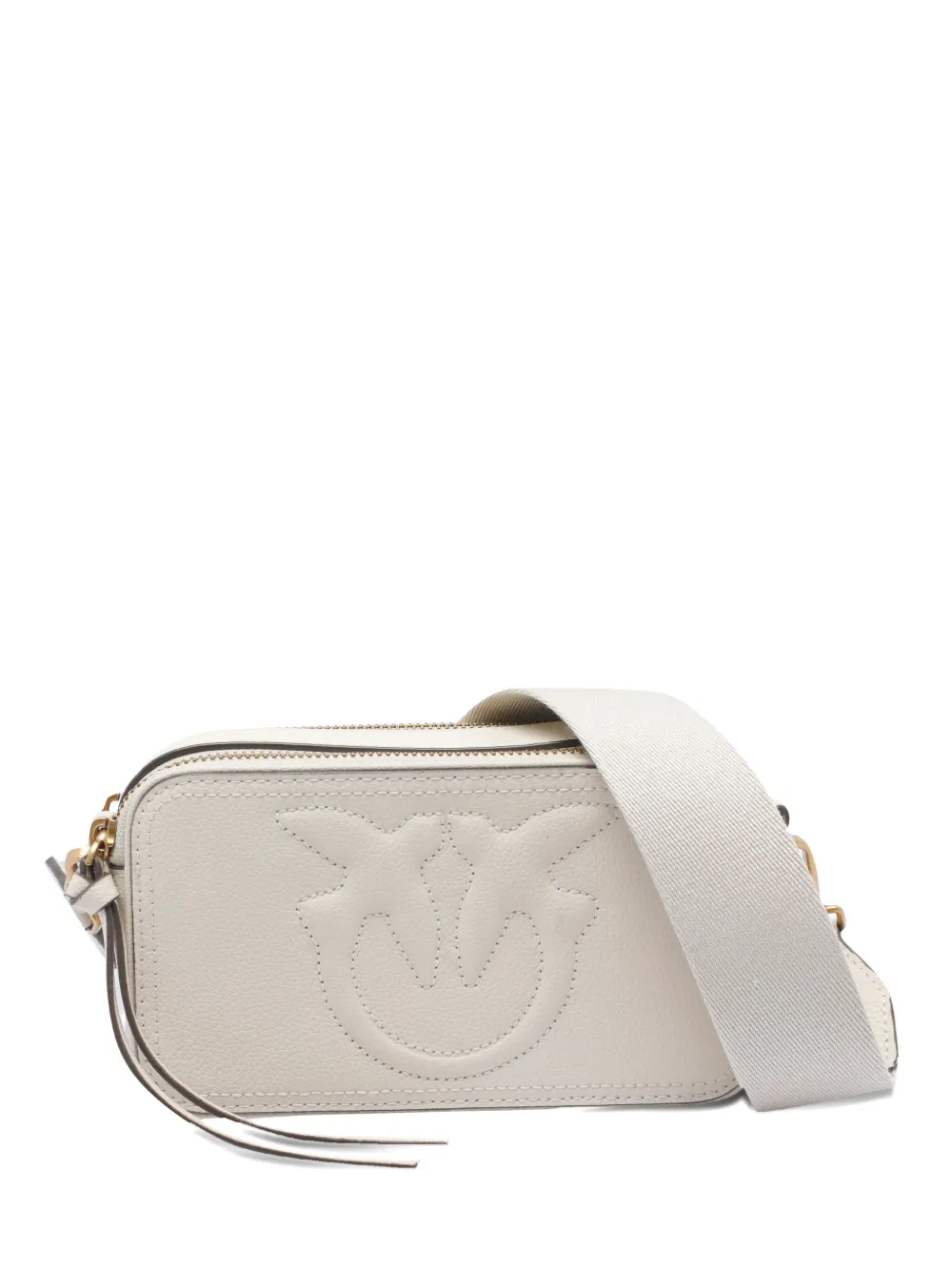 PINKO Love Birds embossed-logo tote bag - ニュートラル PINKO Love Birds embossed-logo tote bag - ニュートラル