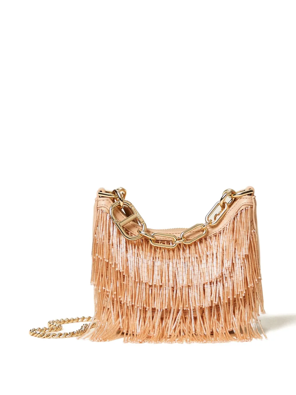 TWINSET Borsa a tracolla Croissant con catena - Toni neutri