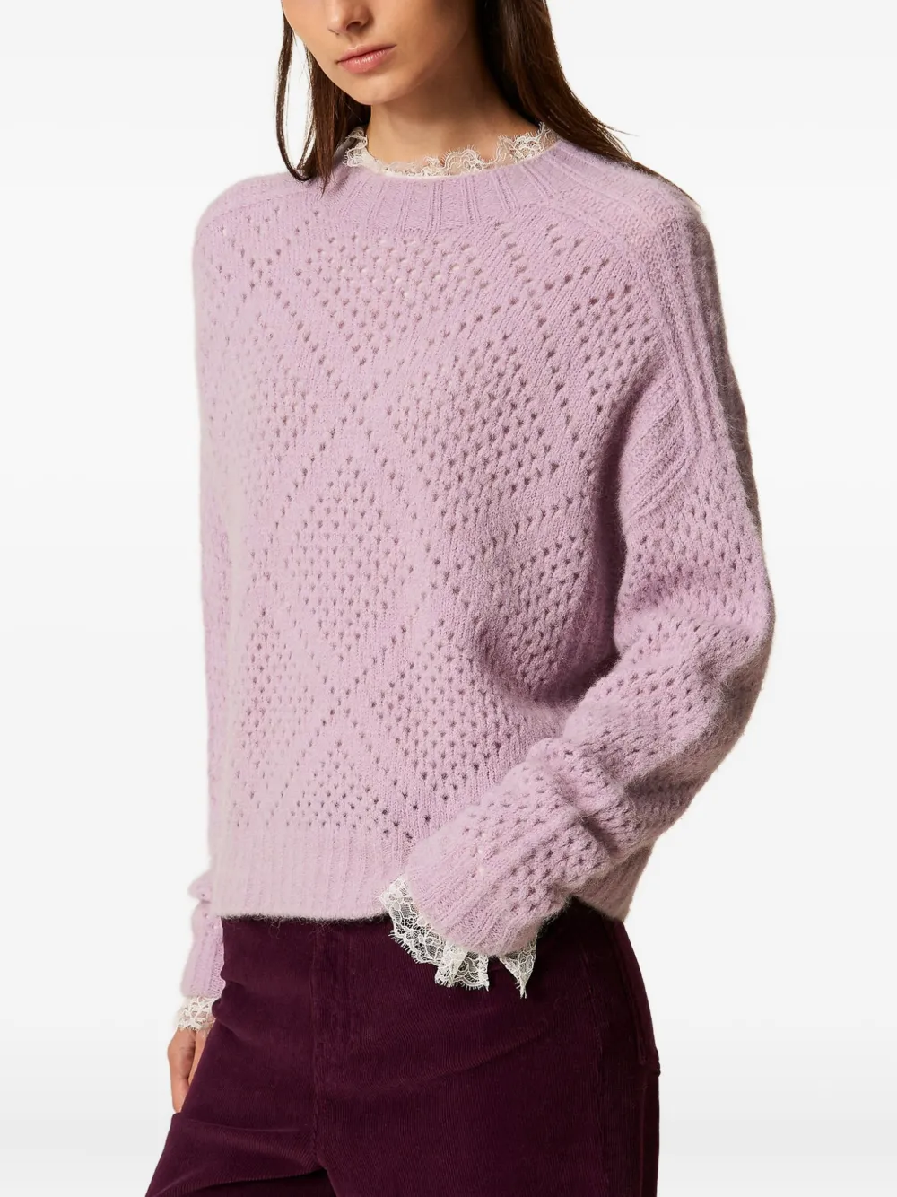 TWINSET diamond pattern sweater | Knitted Sweaters | Image 2