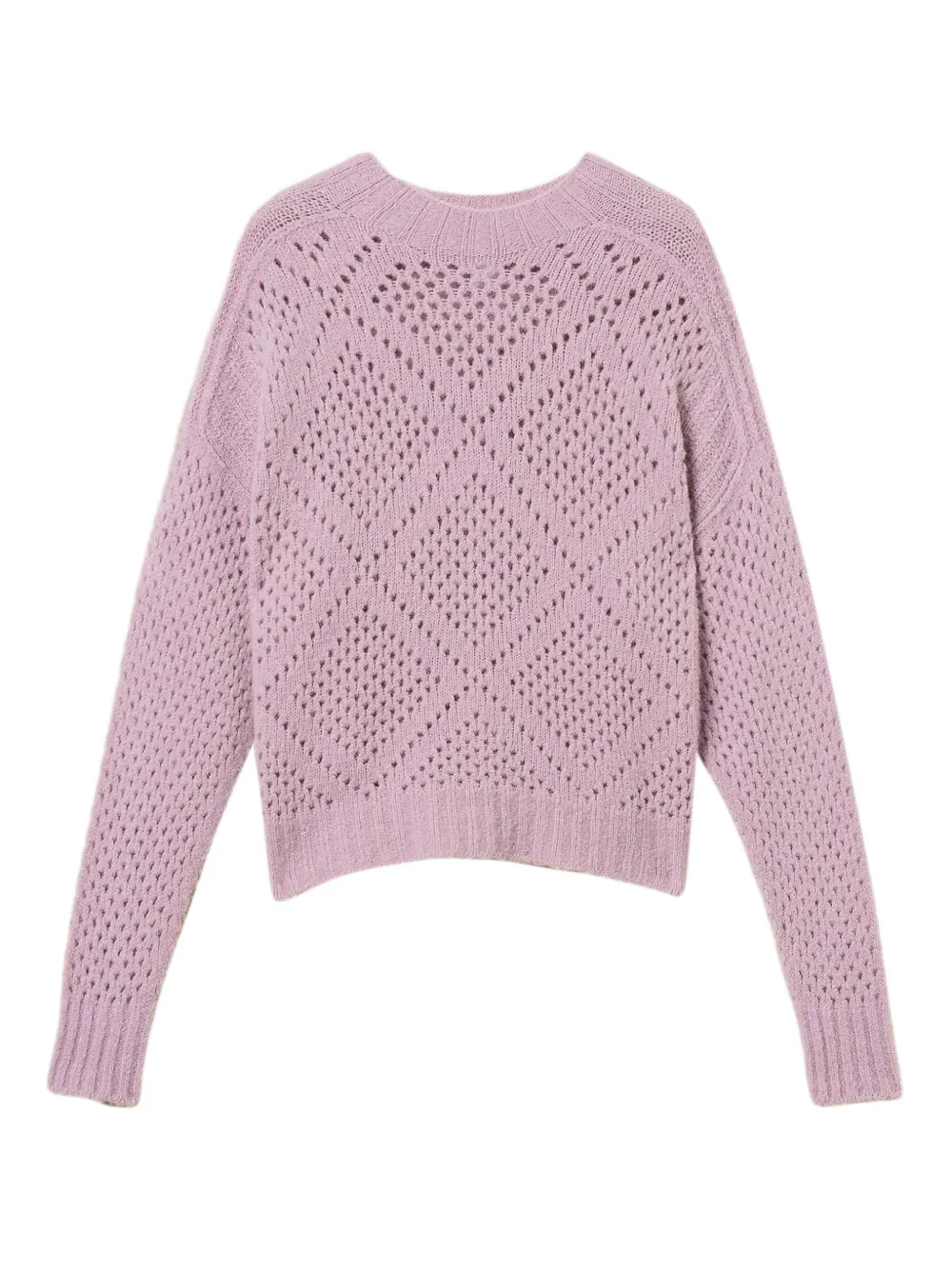 TWINSET Trui met diamantpatroon Paars
