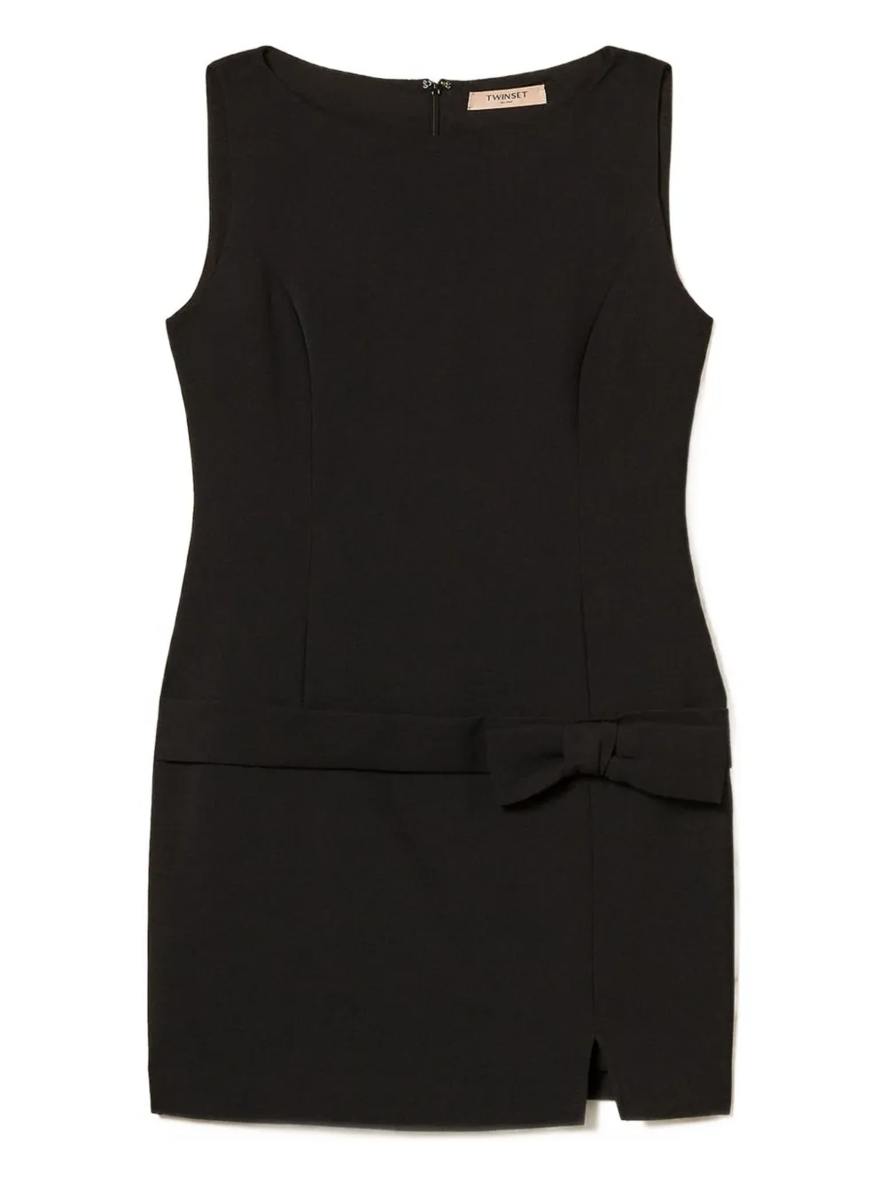 TWINSET bow-detail sleeveless mini dress Zwart