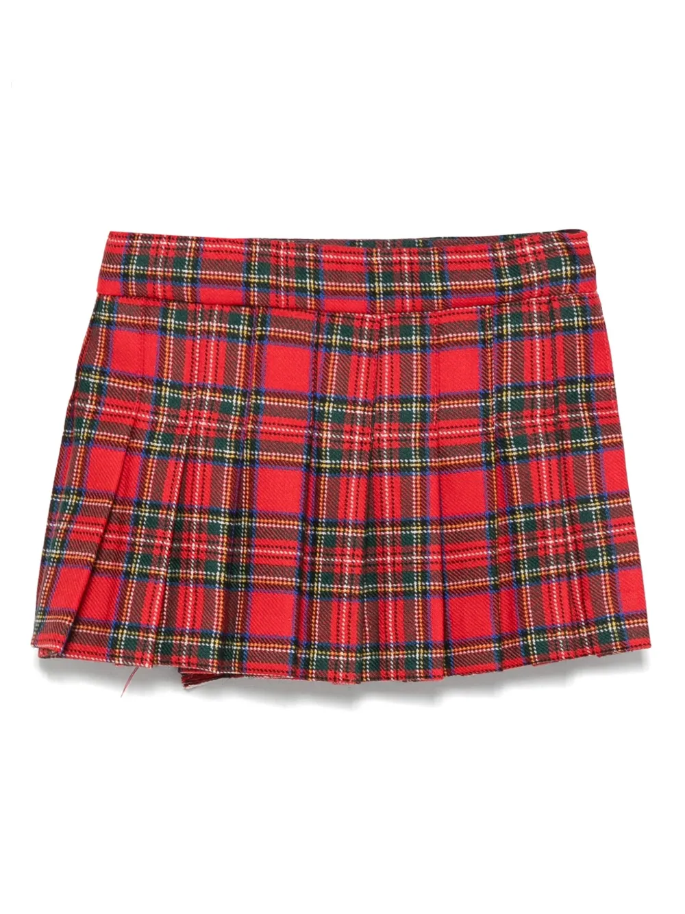 Mariella Ferrari pleated fringed wool skirt - Rood