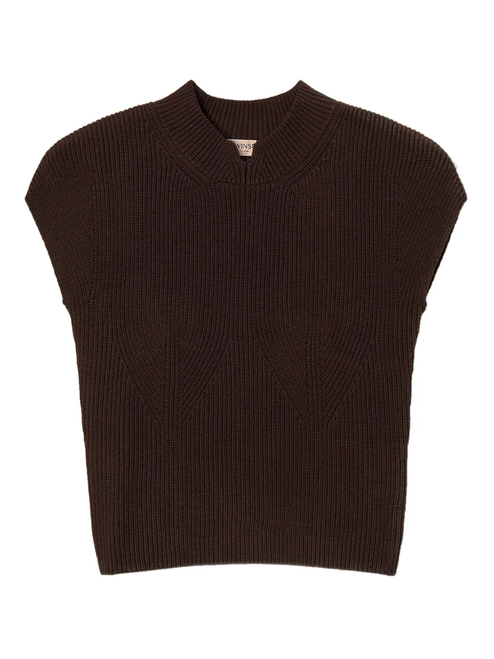TWINSET turtleneck vest - Marrone
