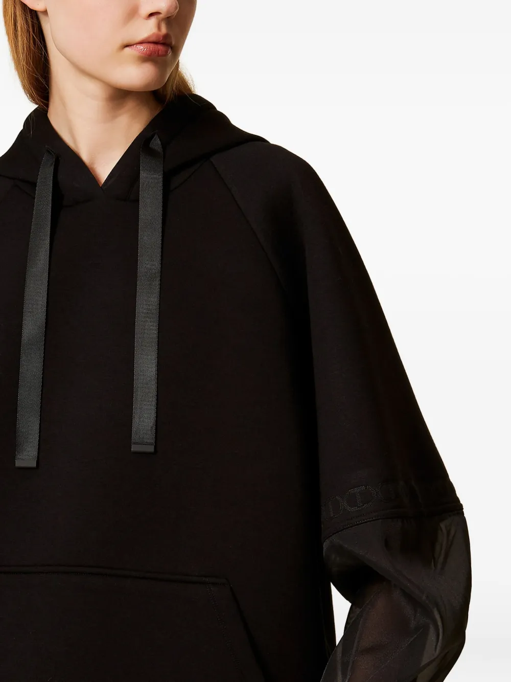 TWINSET Sweater met organza mouwen Zwart