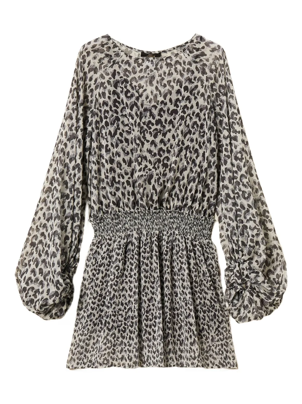 TWINSET Gesmockte jurk met dierenprint Grijs