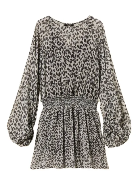 TWINSET animal-print smocked dress