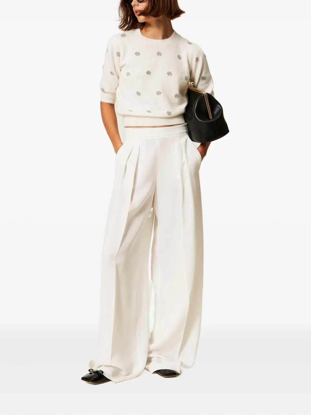 TWINSET puff-sleeve embellished jumper | Knitted Sweaters | Image 2