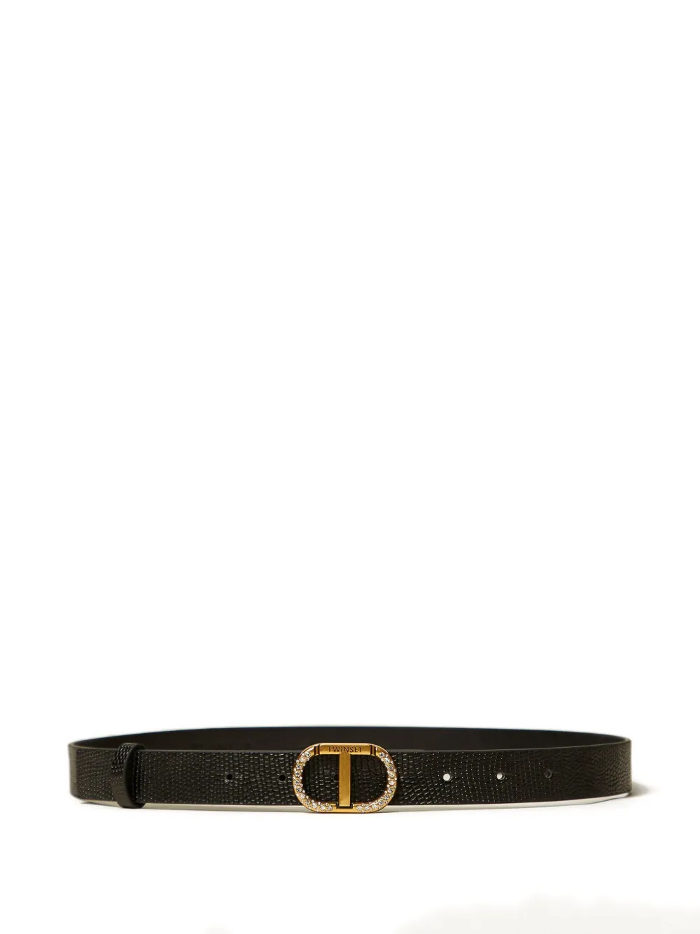 TWINSET rhinestone-embellished leather belt | Black | Image 1