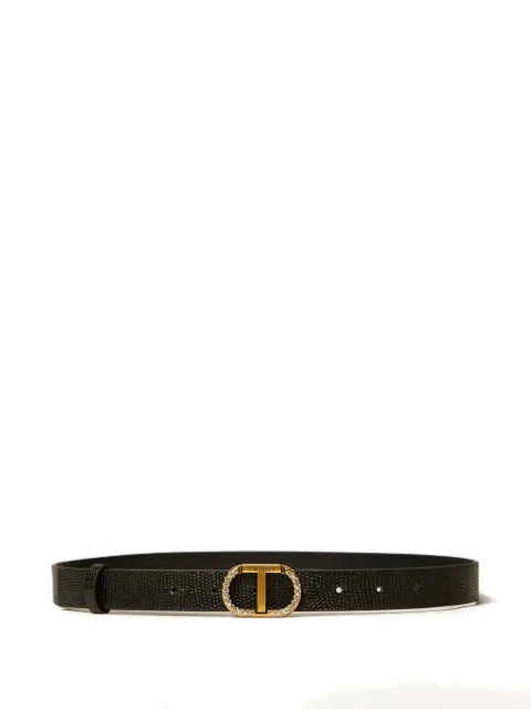 TWINSET rhinestone-embellished leather belt