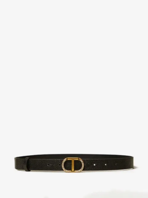 TWINSET rhinestone-embellished leather belt