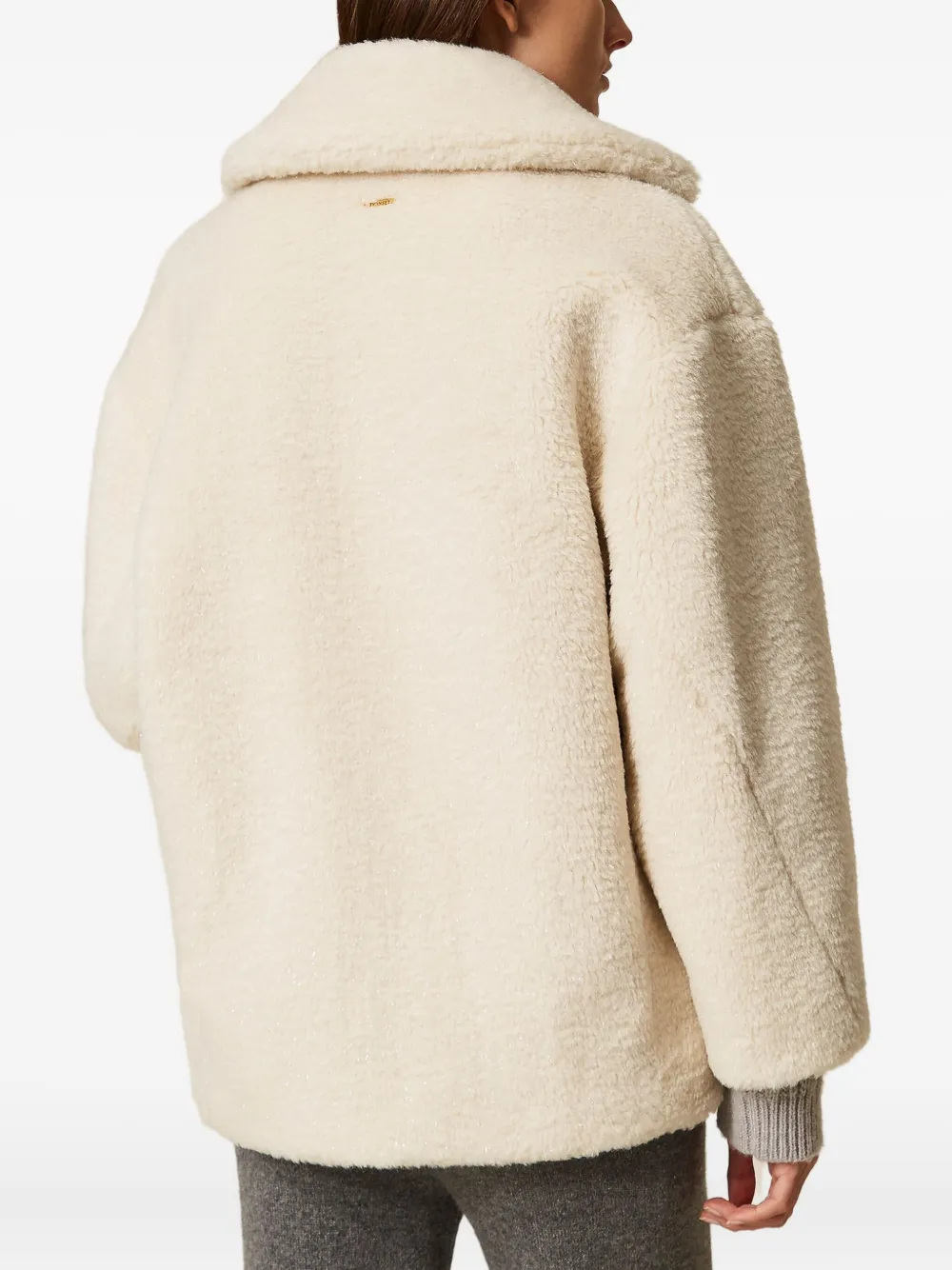 TWINSET Jas met dubbele rij knopen Beige